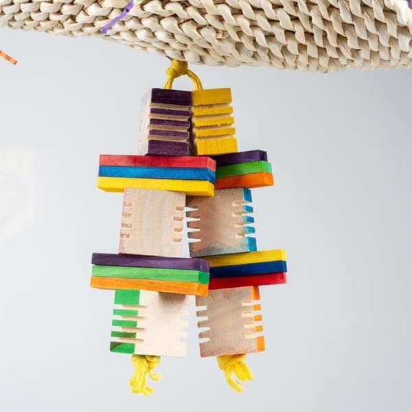 Fågel leksak majs taco med träblock Duvoplus Groovy