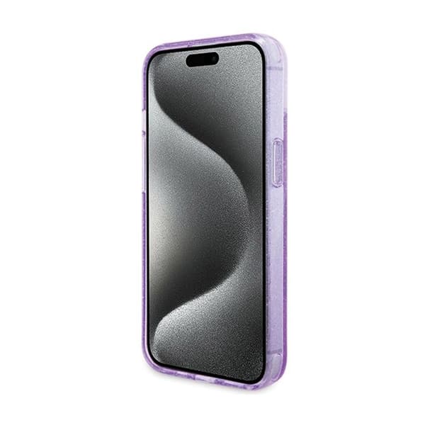 Mobilskal - Guess - iPhone 15 Plus - Lila - Glitter - MagSafe