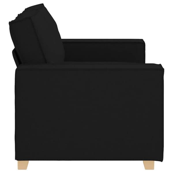 Svart 2-sits soffa 120 cm Tyg