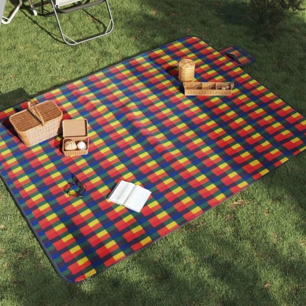 Picknickmatta - picknickfilt Vidaxl Fällbar picknickfilt 200x150 cm sammet