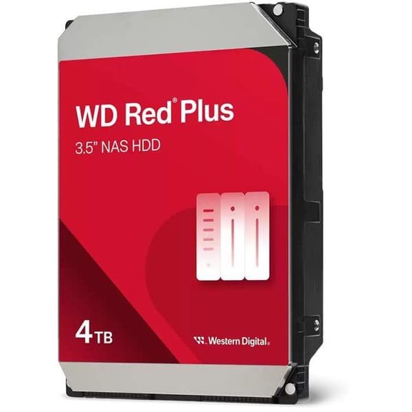 WD Red Plus - Hårddisk - 4 To - 3,5" - 5400 varv/min