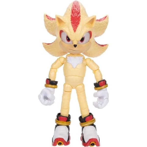 Figur - JAKKS PACIFIC - Sonic 3 Super Shadow - Troget design - Hållbara material - Kompakt storlek