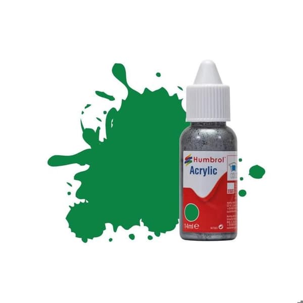 Humbrol akrylfärg N°2 Smaragdgrön glansig – 14 ml (droppflaska)