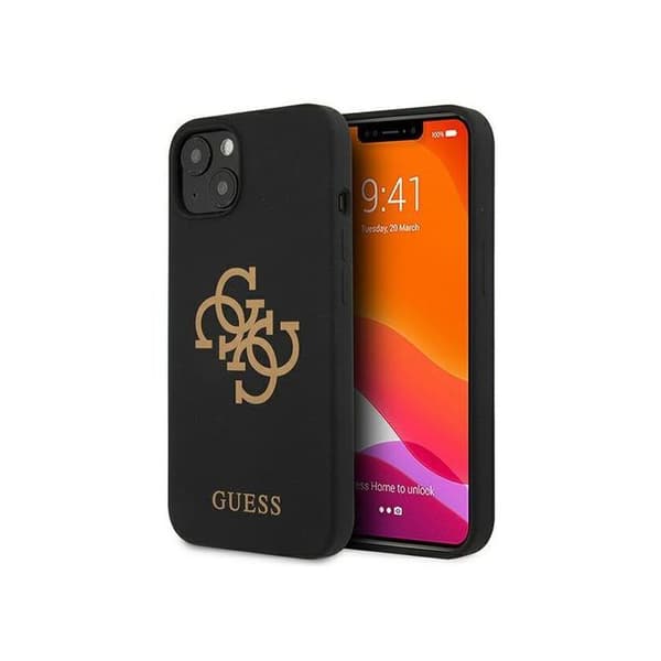 Hårdskal Guess för iPhone 13 Mini 5.4 i silikon 4G med svart logotyp