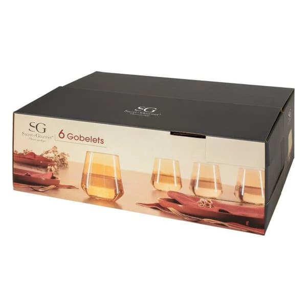 Set med 6 Vattenglas "Olga" 45cl Amber