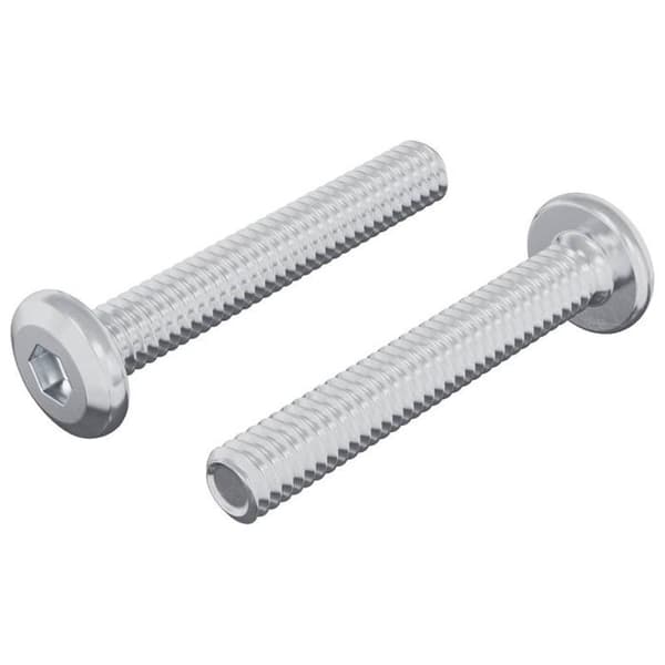 Bult - mutter - bricka Vidaxl Låslist Uni 2 st Silver M6 x 35 mm Stål