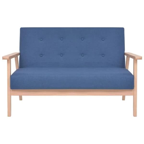 vidaXL 2-sits soffa Tyg Blå