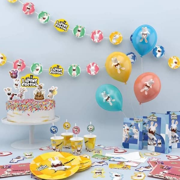 Engångsglas - PTIT CLOWN - Galna Kaniner - Gul - 8-pack - 25 cl