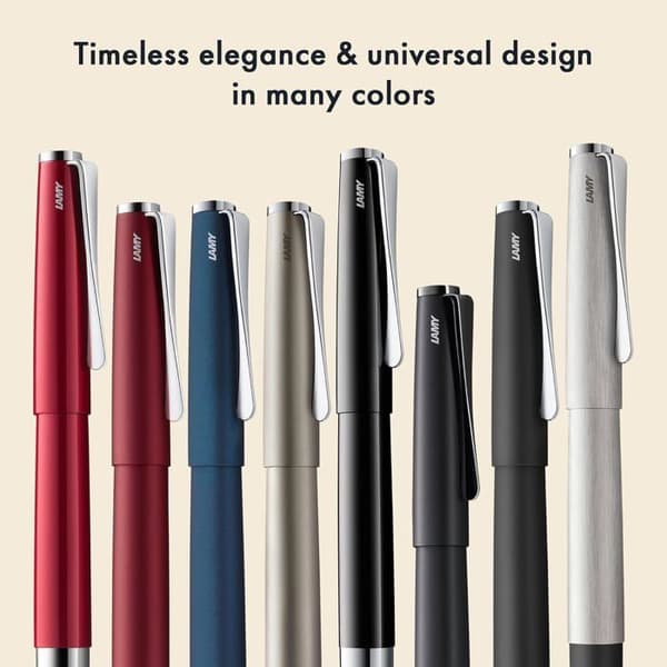 Lamy Studio Rollerpenna Pianoröd - Elegant Metall - Propellerklämma - Linjebredd M