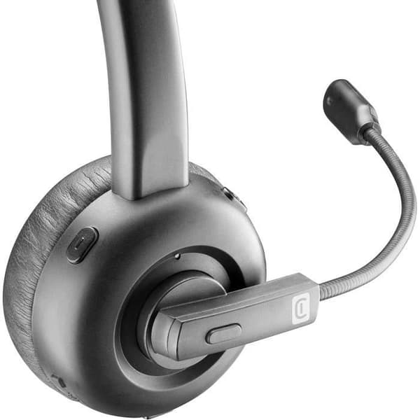Cellularline Home Office React – Mono Bluetooth-hörlurar med laddningsbas, justerbar mikrofon, 35 h