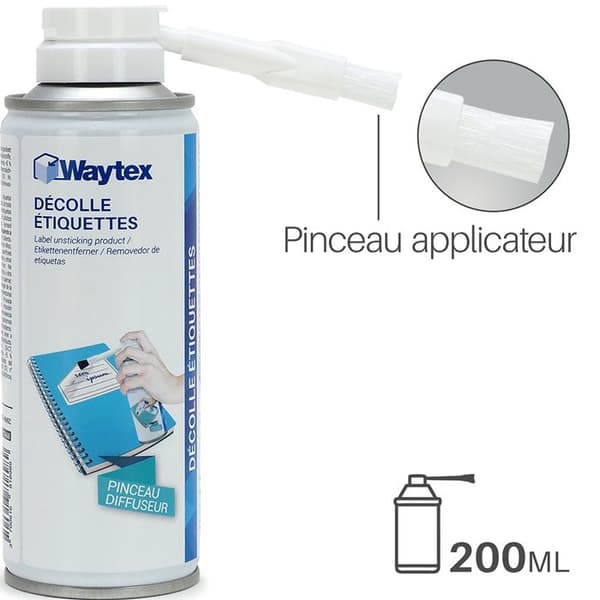 Etikettavlägsnare - Waytex - 12-pack - 200ml - Diffuserpensel - Effektiv på olika material