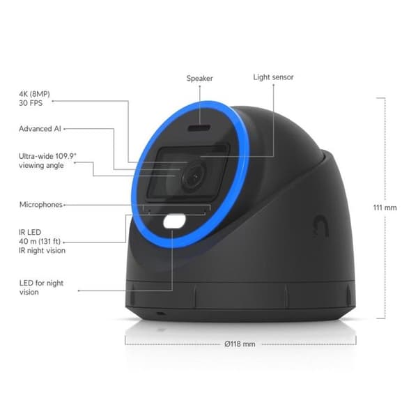 Ubiquiti UniFi Protect AI Turret Svart Säkerhetskamera