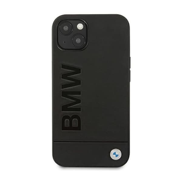 BMW Prägad läderfodral för iPhone 14 Plus – Svart