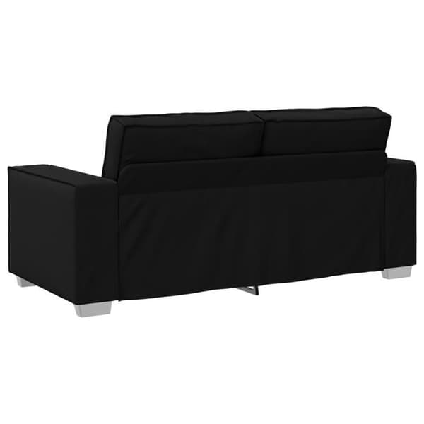 Svart 140 cm soffbänk i konstläder