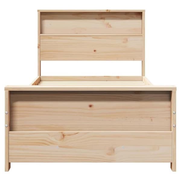 vidaXL Sängram Brun 90 x 190 cm Ingenjörsträ 877248