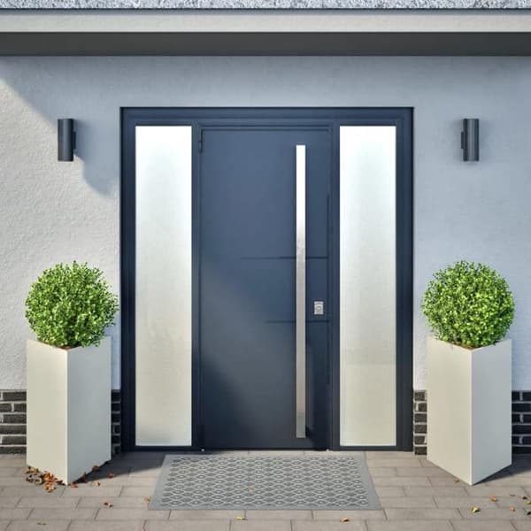 vidaXL Blomlådor 2 st vit triangulär 50x43x75 cm stål 851174