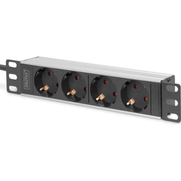 Multifyllning - DIGITUS - Inbyggnadsskåp - 4 CEE 7/4-uttag - 250 V - 4000 Watt