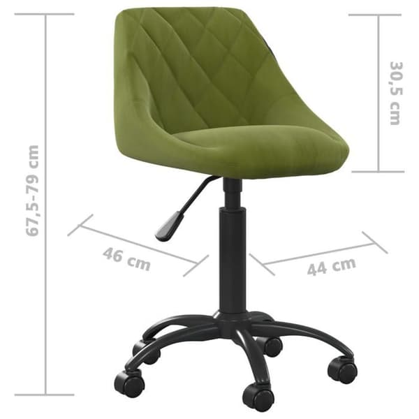 vidaXL Matstol Ljusgrön Sammet 335362