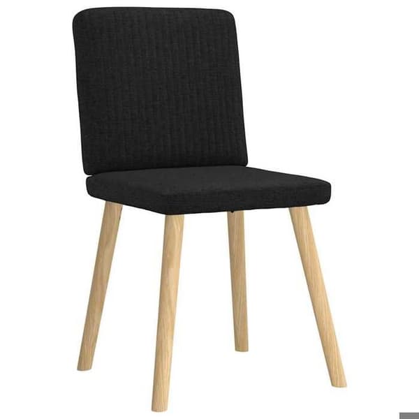 vidaXL Matstolar set om 2 svart tyg 4101199