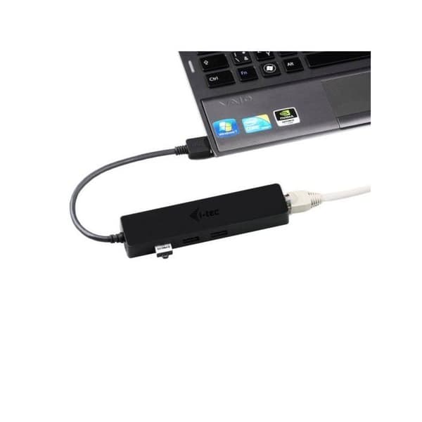 I-tec Advance USB/Ethernet-hubb - 3 USB 3.0-portar - Gigabit Ethernet-adapter