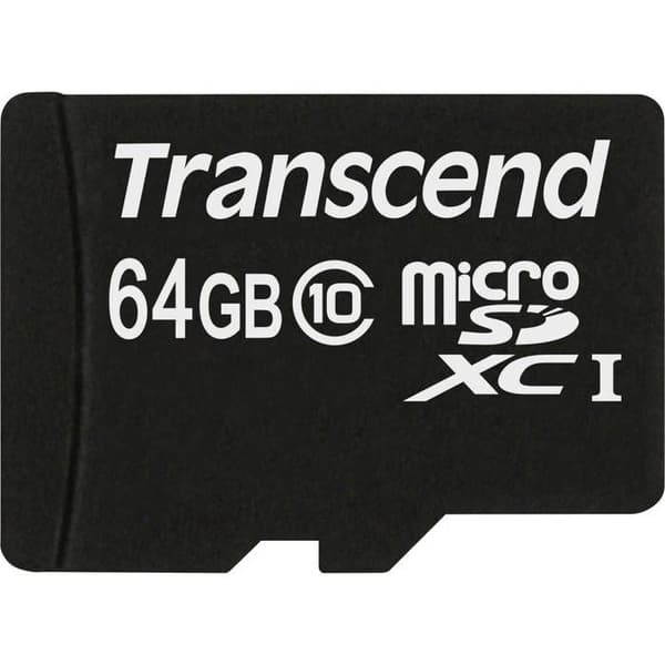 Flashminneskort - TRANSCEND - Premium - 64 GB - UHS Class 1 / Class10 - microSDXC UHS-I