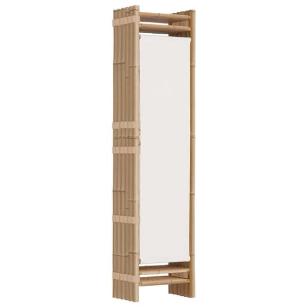 vidaXL Vikbar rumsavdelare 6 paneler 240 cm bambu och duk 350626