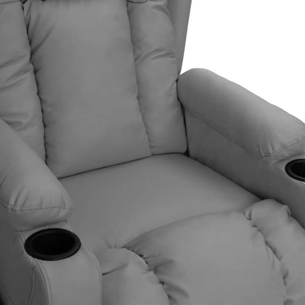 vidaXL Massagefåtölj Grå Konstläder 339079