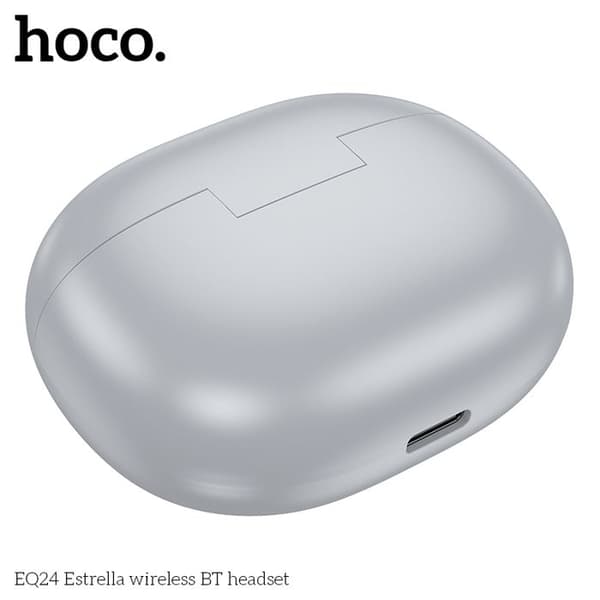 Trådlösa Bluetooth-hörlurar - HOCO - EQ24 - Grå - Bluetooth 5.4 - Batteritid 28h