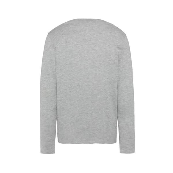 Långärmad T-shirt - SCHOTT - Herr - 100% Bomull - Grå - Rak passform