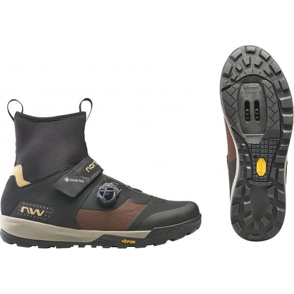 Cykelskor Northwave Kingrock Plus GTX - svart/brun