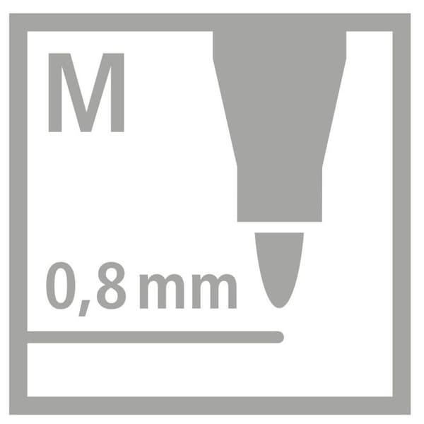 Påse med 4 markörer - STABILO - pointMax - Svart - Medium spets - Multifunktion