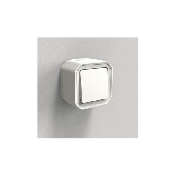 Vattentät tryckknapp - LEGRAND - Plexo NO 10A IP55 IK08 - 2 knappar - Vit