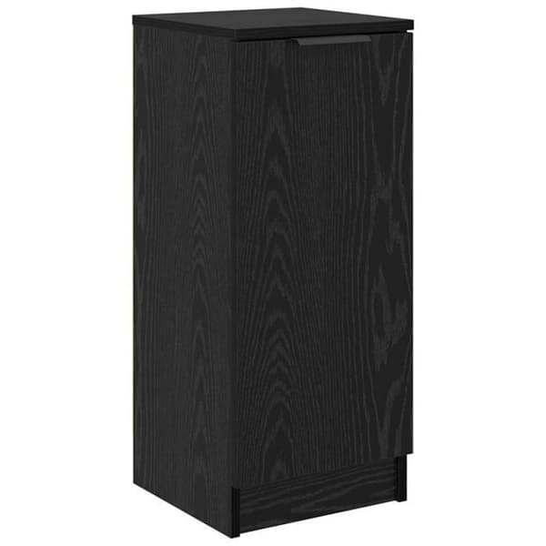 VIDAXL Buffé ek svart 30 x 30 x 70 cm – rektangulär buffé i ingenjörsträ för vardagsrum
