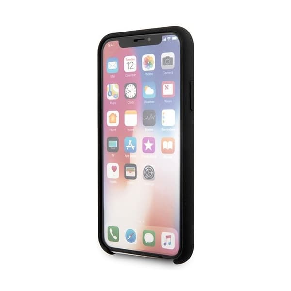 Hårdskal Karl Lagerfeld för iPhone X, svart glänsande