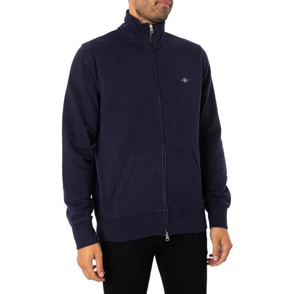 GANT - Zip-sweatshirt Regular Shield - Herr - Blå