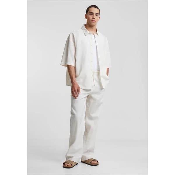 Urban Classics Boxy T-shirt i bomull och lin