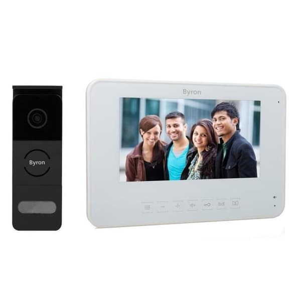 BYRON DIC-24312 Video Intercom 7" Vit/Svart - 2 ledningar - Night Vision - Justerbar volym