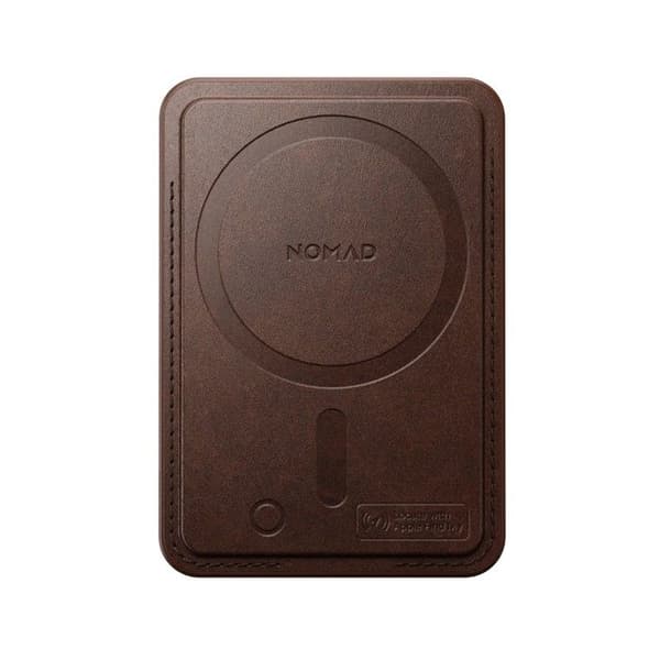 Läderplånbok Nomad Horween MagSafe med Find My Brun