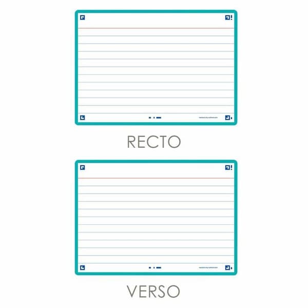 Fichers Bristol - Hamelin - 400133921 - 80 Fichers A6 - Mintgrön Ram - Hårdpapper