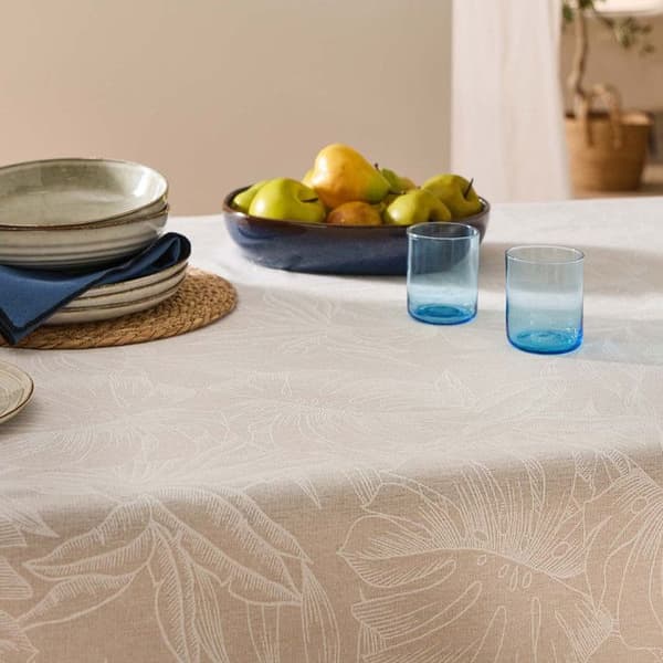 Tryckta Antitacheduk "Lorenza" 140x240cm Natur