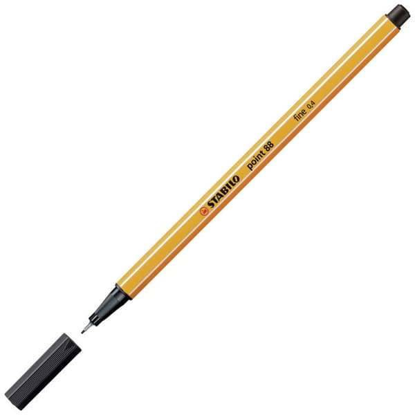 Etui med 65 STABILO point 88 ARTY fineliner - fin spets