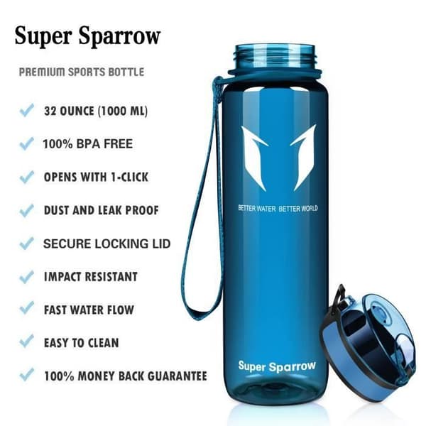 Super Sparrow Vattenflaska - Flaska, 500ml, BX-Björnbär