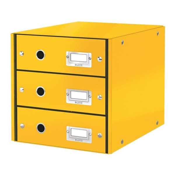 Arkivmodul - Leitz - Click&Store Wow - 3 lådor - Gul - Modern design