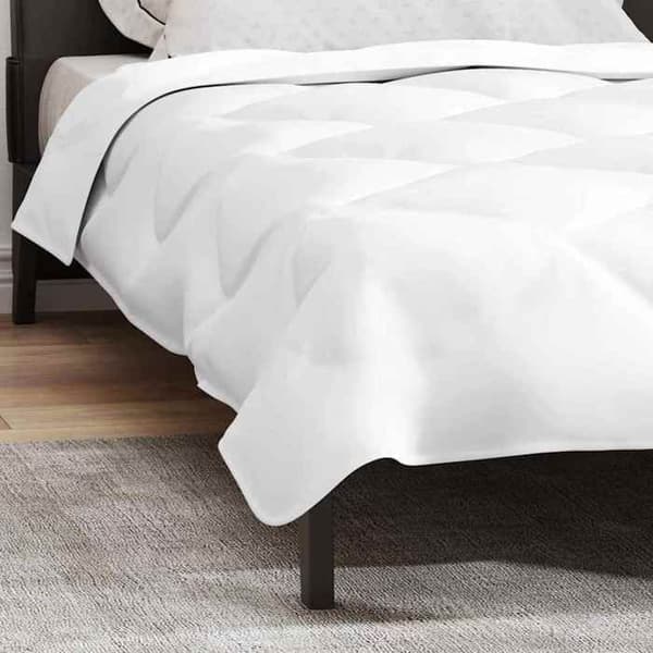 vidaXL Duntäcke Vit 200 x 135 x 4 cm Polyester 42007757