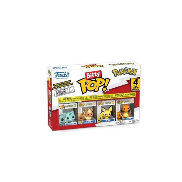 Pack med 4 Figuriner Funko Bitty Pop Pokémon Bulbasaur