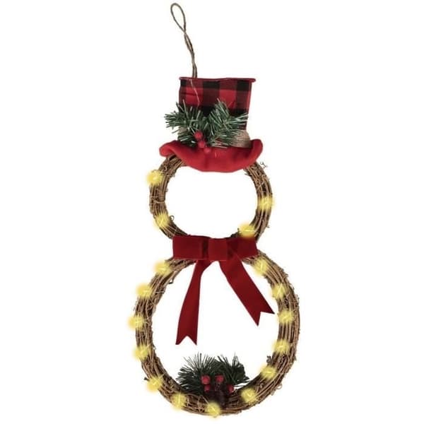 Lysande snögubbe - PTIT CLOWN - 43 cm - Flerfärgad - Inomhus - Jul