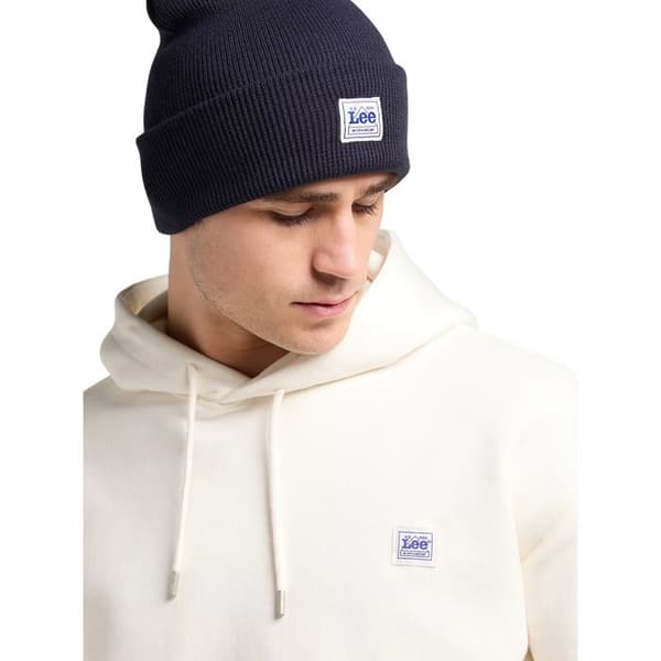 Blå ribbad Lee Bonnet Rivet Navy - uppvikt fåll Workwear