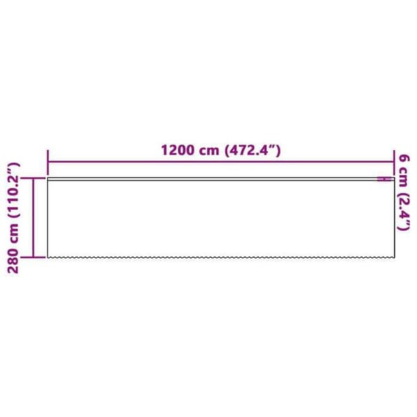vidaXL Spetsgardin Vit 1200 x 280 cm Polyester 4107980