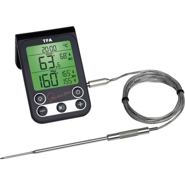 TFA Dostmann 14.1512.01 KÜCHEN-CHEF Termometer för grill svart