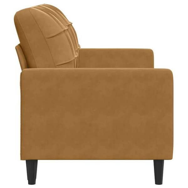 vidaXL 2-sitssoffa Brun 140 cm Sammet 4007631